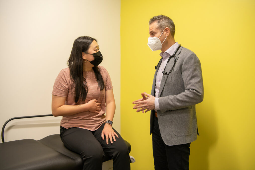 Image of Dr. Brian Bressler with an IBD Centre of BC patient