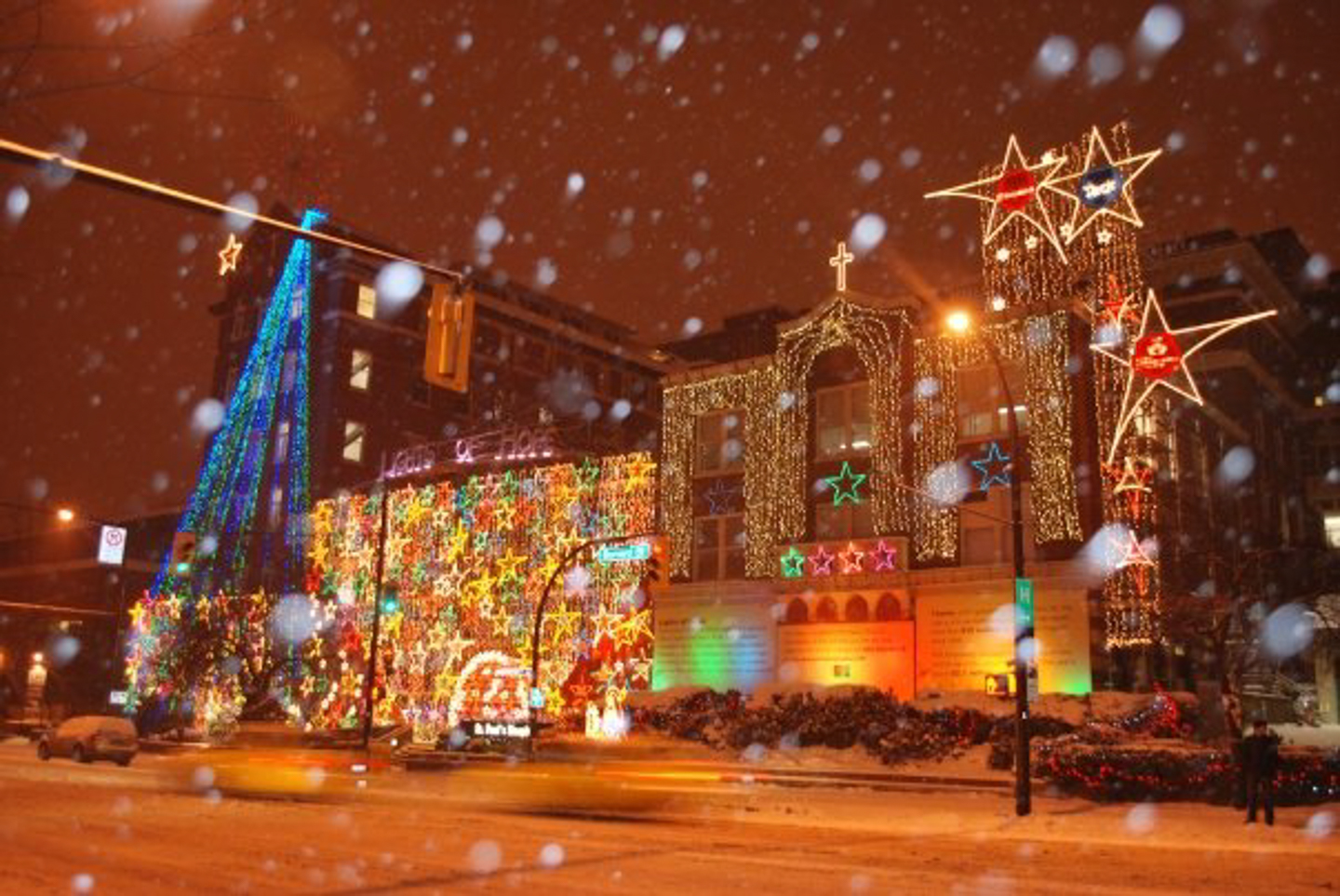 Image of Lights of Hope display on the night Rebecca Hope was born.