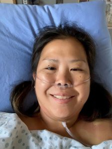 Image of Lucia in hospital