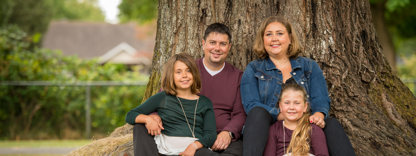 Hayley Atkinson and her family.