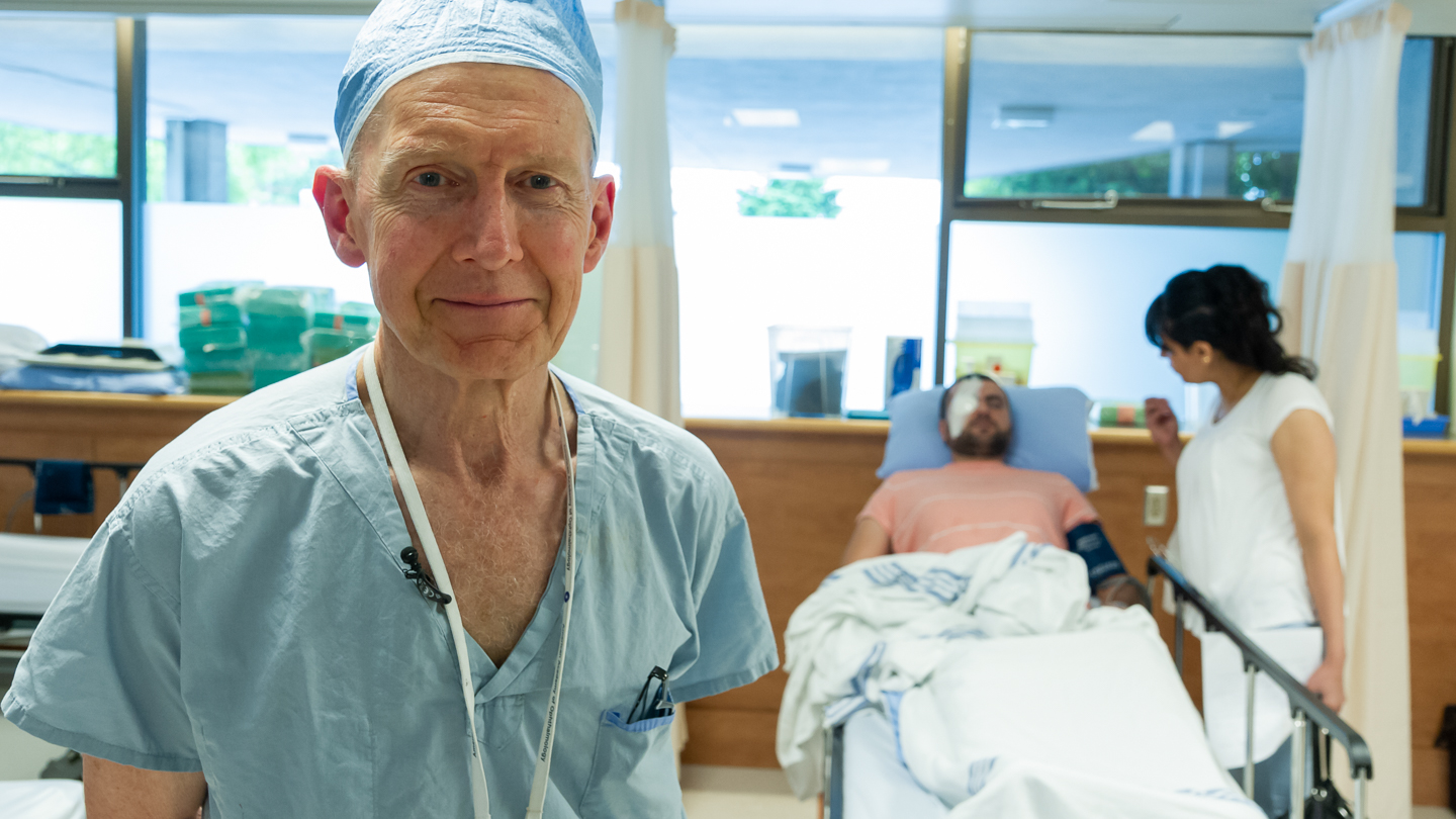 Dr. Simon Holland patient Anas Schichmouse at MSJ.