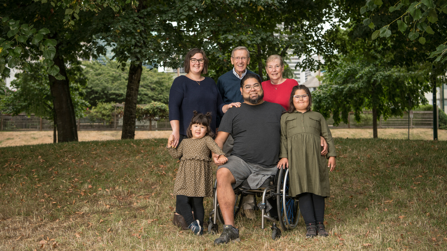 Jamie Waterlow and his family.