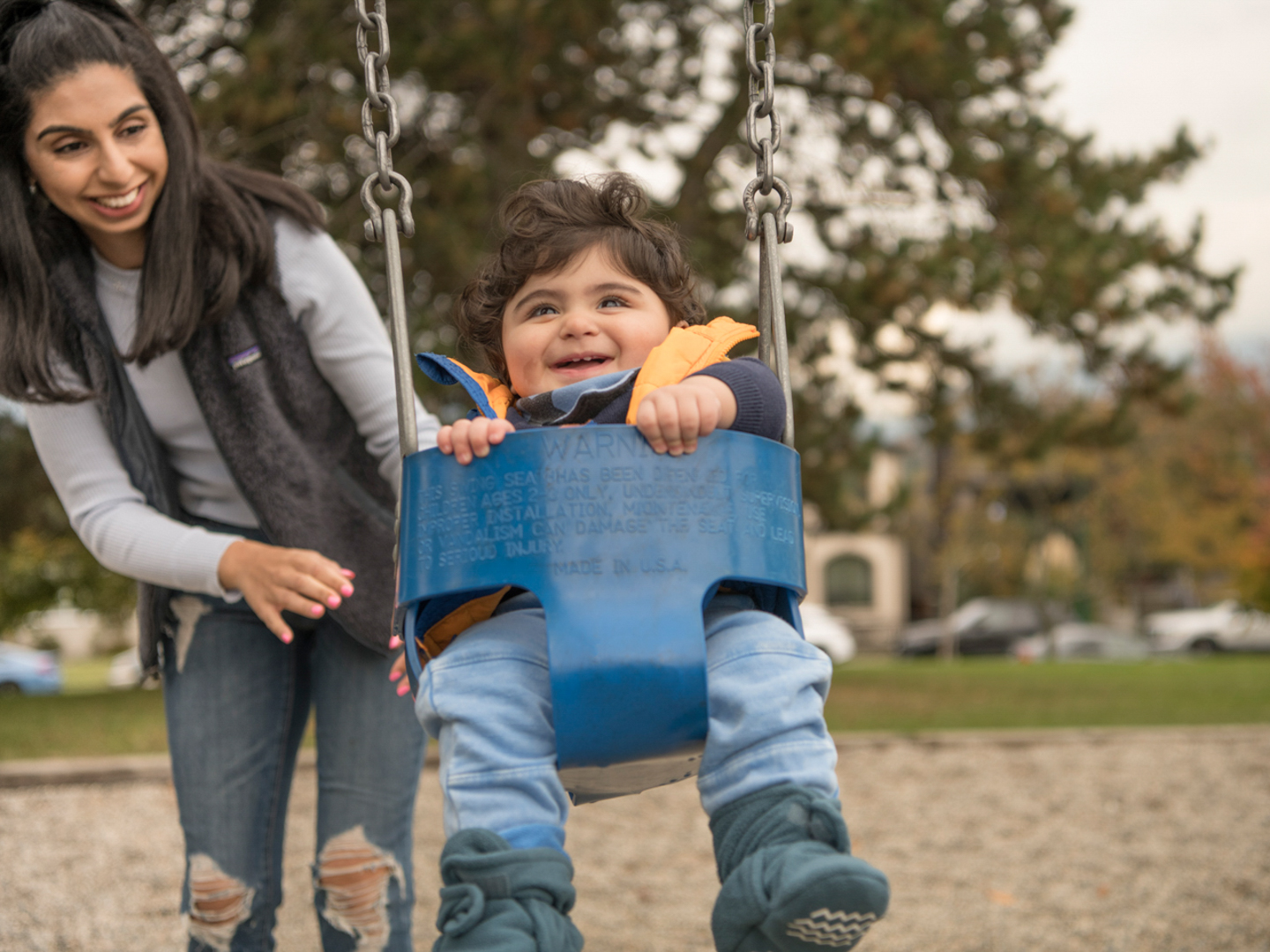 Japleen Gill and her son Jeevan.