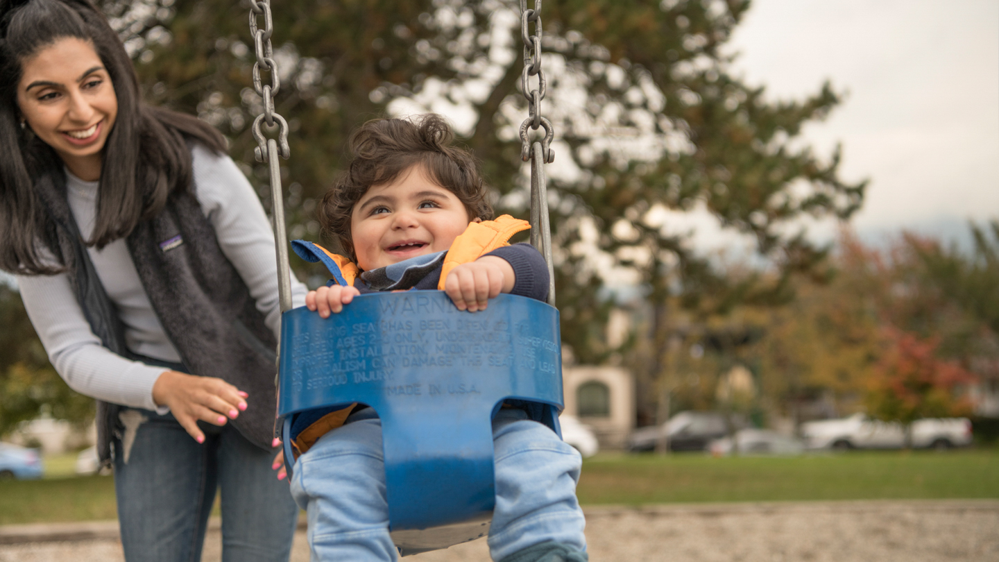 Image of Japleen Gill and her son