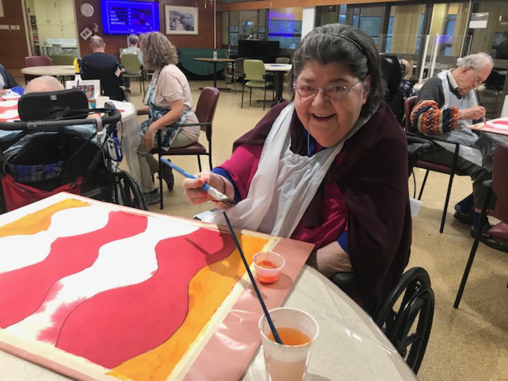 Image of Resident painting at Brock Fahrni